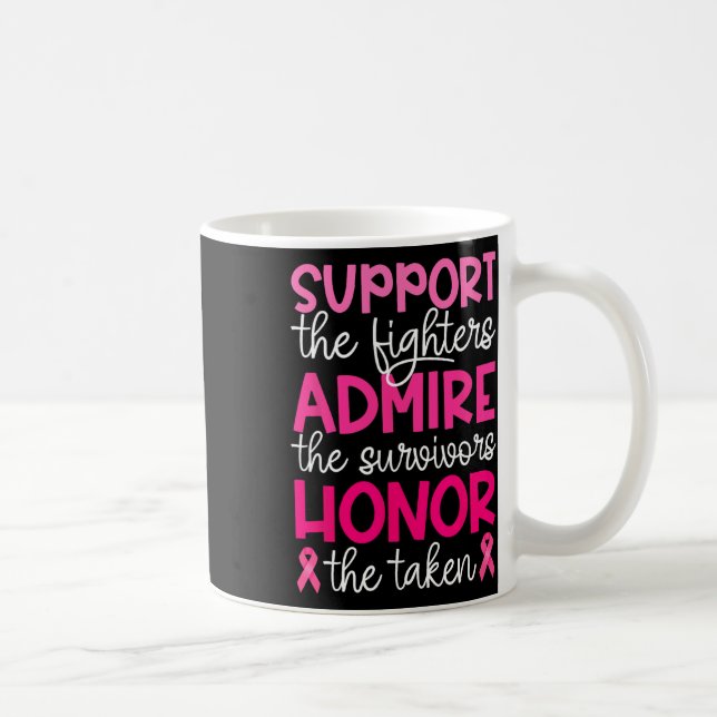 Mug Soutien pour le cancer du sein Admirez le cancer d (Droite)