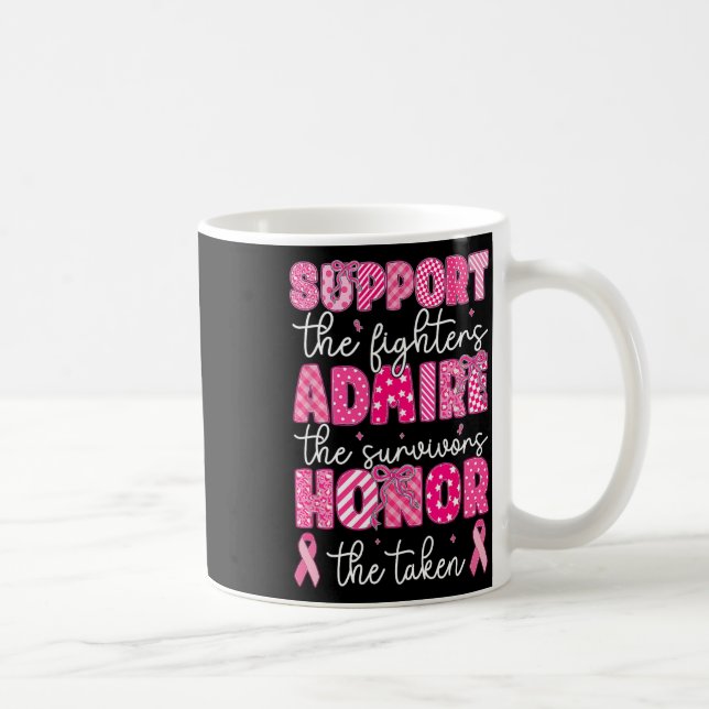 Mug Soutien pour le cancer du sein Admirez le cancer d (Droite)