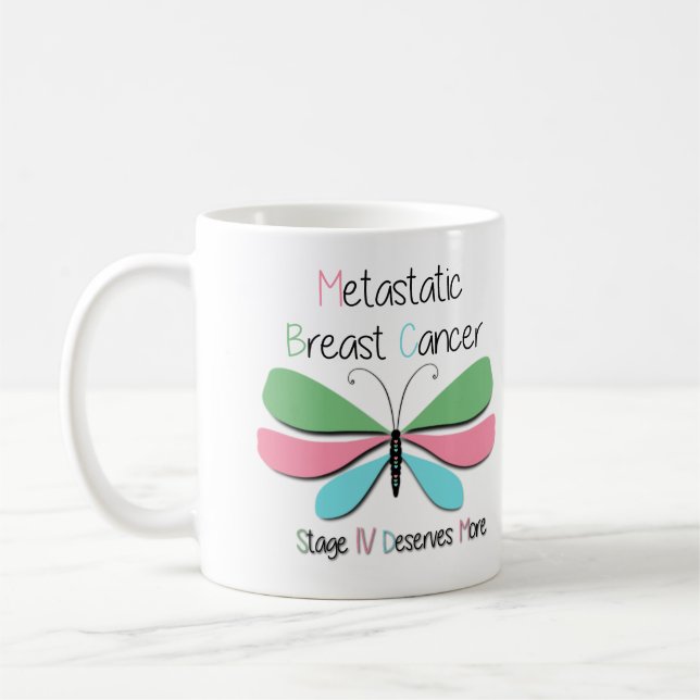 Mug Soutien pour le cancer du sein métastatique (Gauche)