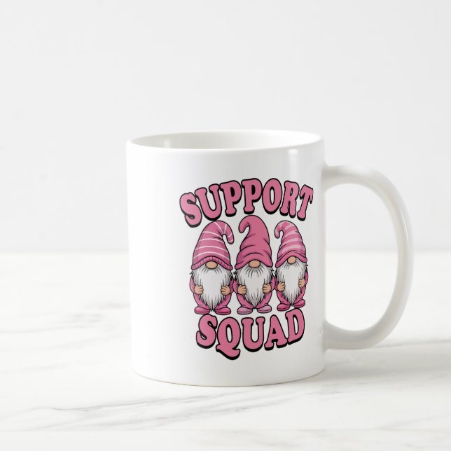 Mug Soutien Squad Cute Rose Gnome Cancer du sein (Droite)