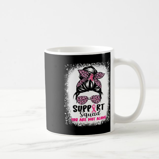 Mug Soutien Squad Messy Bun Pink Warrior Cancer du sei (Droite)