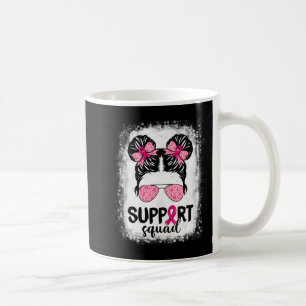 Mug Soutien Squad Messy Bun Pink Warrior Cancer du sei