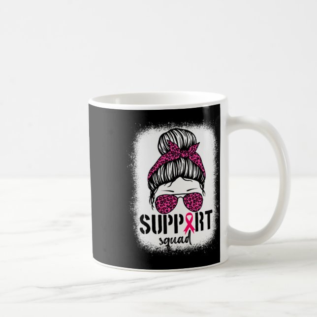 Mug Soutien Squad Messy Bun Pink Warrior Cancer du sei (Droite)
