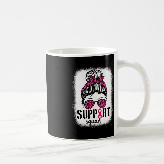 Mug Soutien Squad Messy Bun Pink Warrior Cancer du sei (Droite)