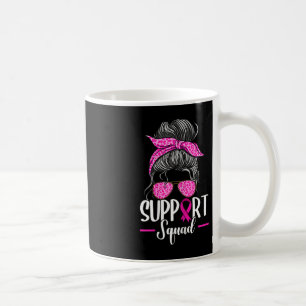 Mug Soutien Squad Messy Bun Sensibilisation au cancer