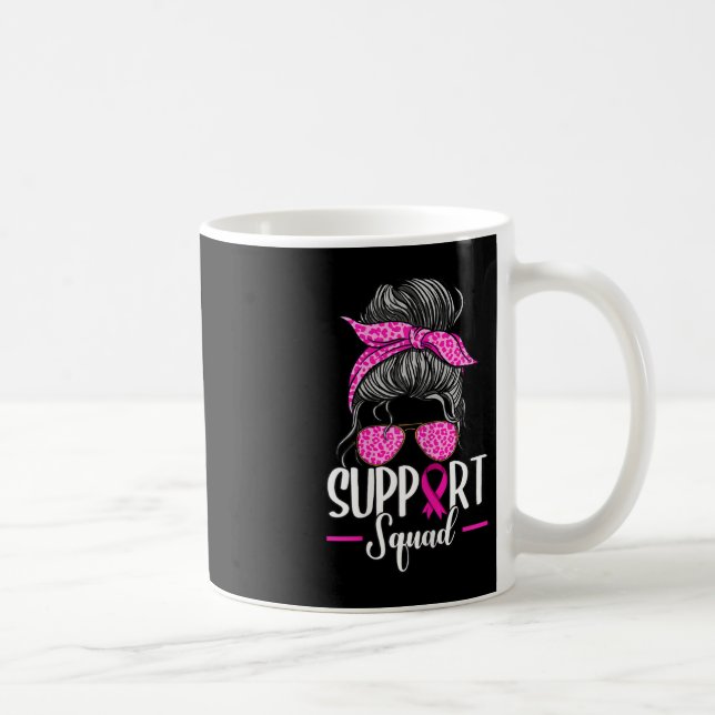 Mug Soutien Squad Messy Bun Sensibilisation au cancer  (Droite)