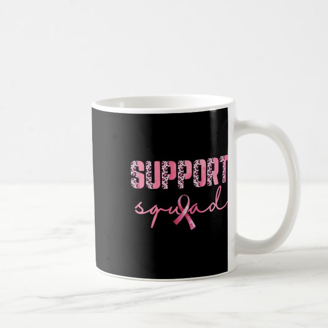 Mug Soutien Squad Ruban rose Leopard Cancer du sein Aw (Droite)