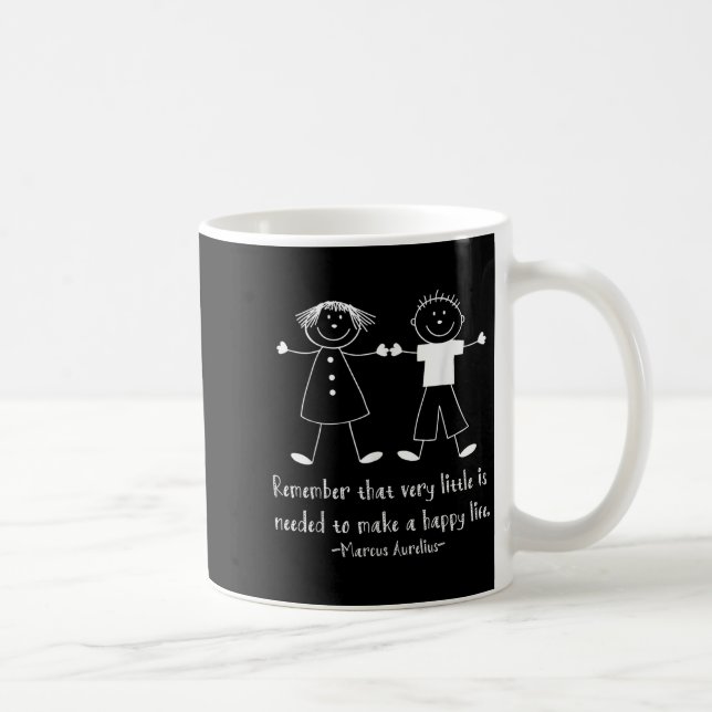 Mug Souvenez-vous de la vie heureuse Marcus Aurelius C (Droite)