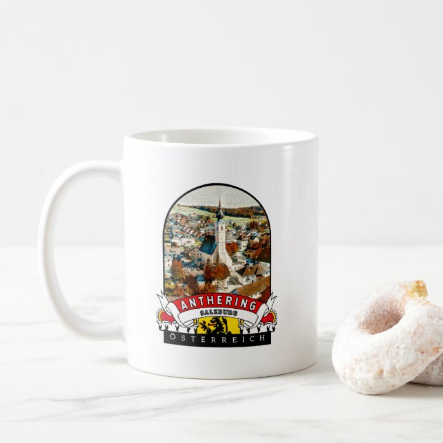Mug Souvenir d'Anthering Autriche (Avec donut)