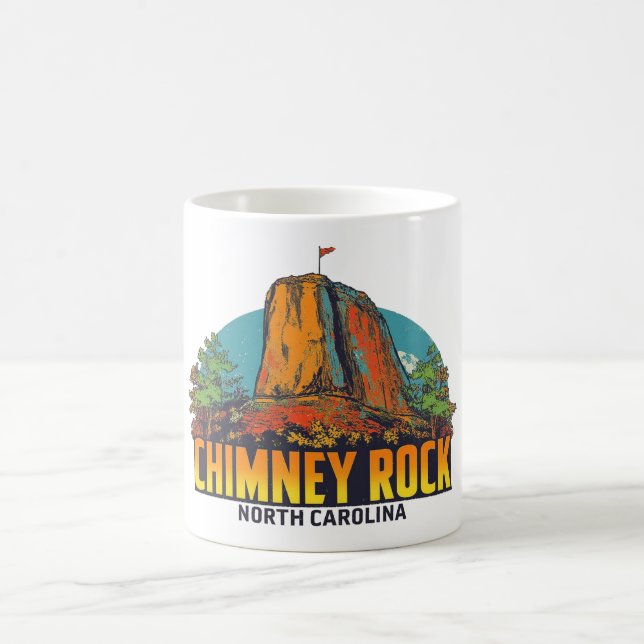 Mug Souvenir de Chimney Rock Caroline du Nord (Centre)