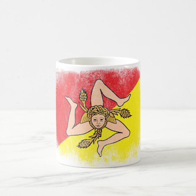 Mug Souvenir de drapeau de la Sicile - conception (Centre)