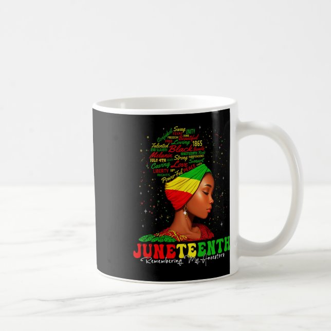 Mug Souvenir de mes ancêtres 1865 Junetdix Black Wom (Droite)