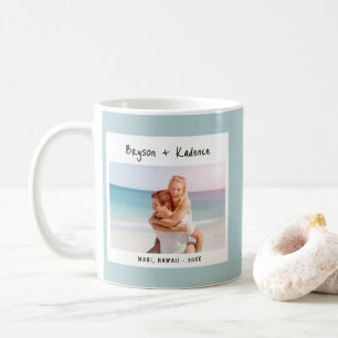 Mug Souvenir de photo de vacances personnalisé