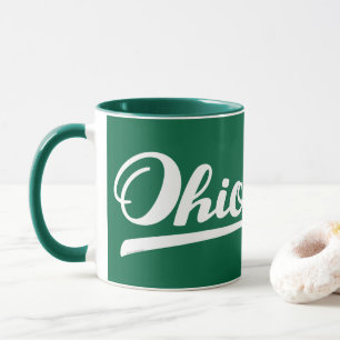 Mug Souvenir de vert de manuscrit de l'Ohio