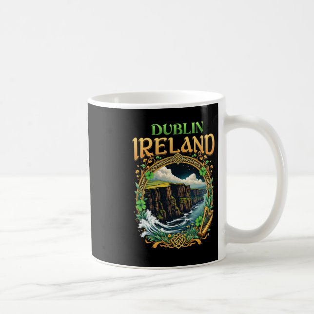 Mug Souvenir d'Irlande Dublin Falaises de la mer Vacan (Droite)