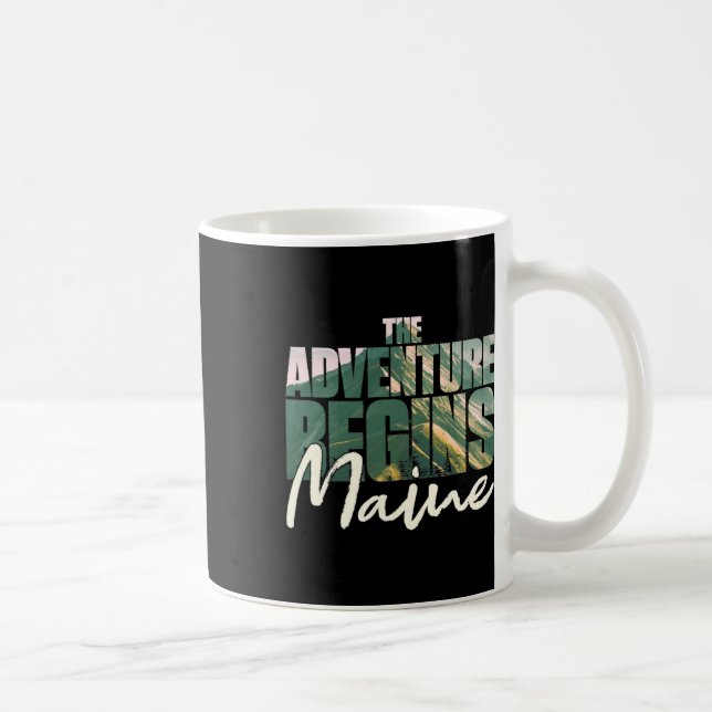 Mug Souvenir du Maine Randonnée L'aventure Commence Ca (Droite)