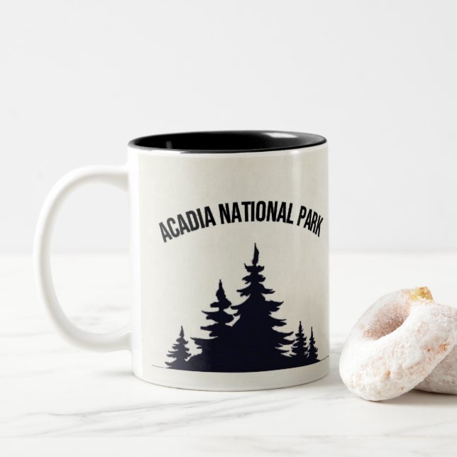 Mug Souvenir du parc national Acadia (Avec donut)