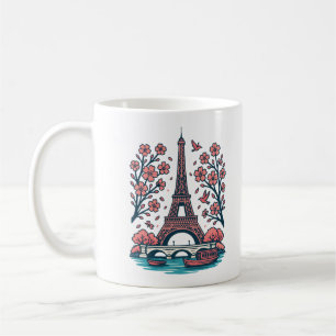 Mug Souvenir parisien Tour Eiffel Paris Cherry Tree