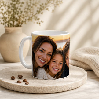 Mug souvenir personnalisé avec photo de famille en