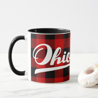 Mug Souvenir rouge de motif de contrôle de Buffalo de