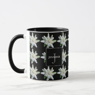 Mug Souvenir suisse de nom de monogramme d'edelweiss