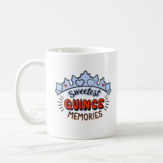 Mug Souvenirs de coings doux Enchantant Quinceañera (Gauche)