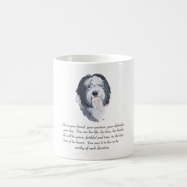 Mug Souvenirs de Vieux Chien de Berger Anglais (Centre)