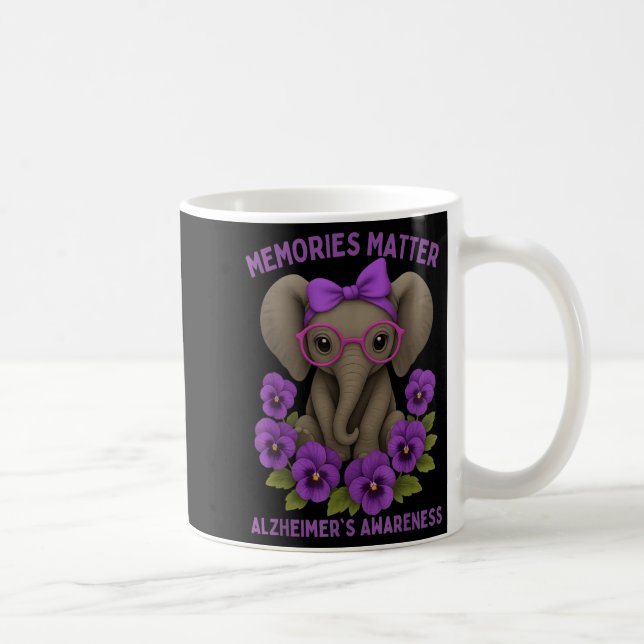 Mug Souvenirs Heimer's Awareness Purple Elephant Flowe (Droite)