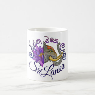 Mug Souvenirs sri lankais avec Elephant et Lotus