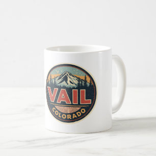 Mug souvenirs vintage téléphérique extérieur Vail Colo
