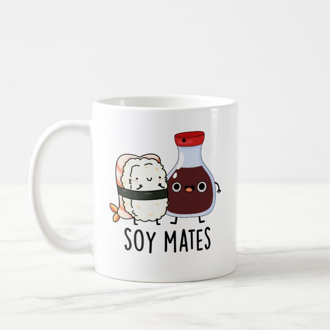 Mug Soy Mates Funny Soy Sauce Pun (Gauche)