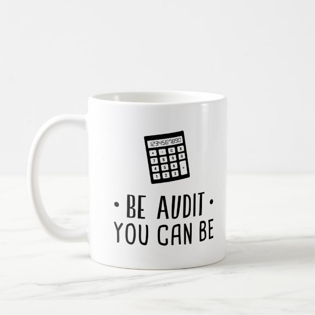 Mug Soyez audit que vous pouvez être calculatrice (Gauche)