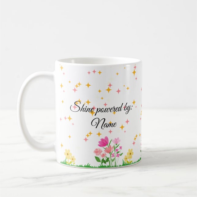 Mug Soyez brillant, Citation inspirante du printemps M (Gauche)