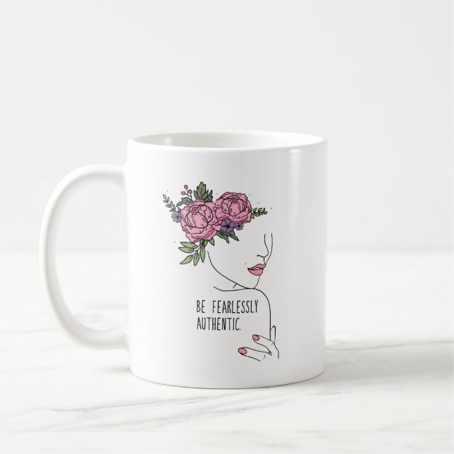 Mug Soyez des Roses authentiques et courageux (Gauche)