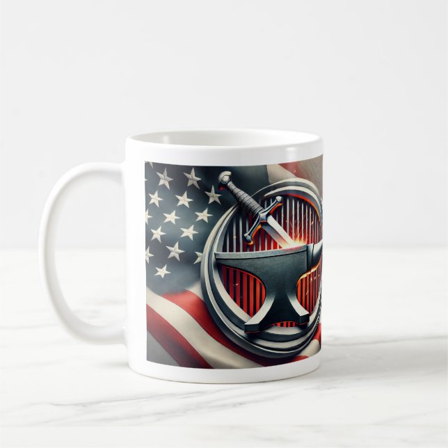 Mug Soyez forts et courageux. Épée à la Forge. (Gauche)