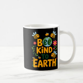 Mug Soyez gentil avec la terre - jolies abeilles fleur