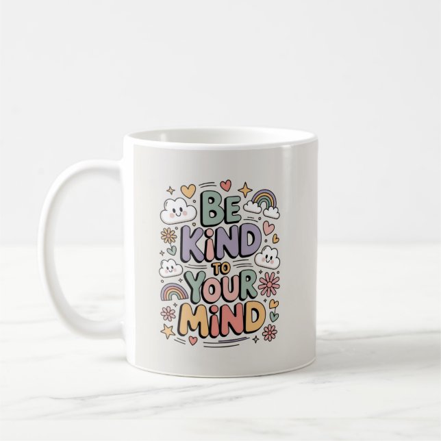 Mug Soyez gentil avec vous-même, citation motivationne (Gauche)