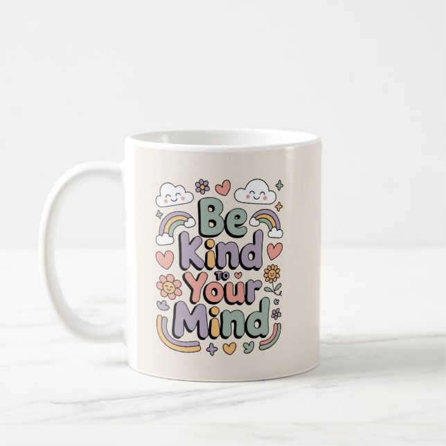 Mug Soyez gentil avec vous-même, Motivation, Inspirati (Gauche)