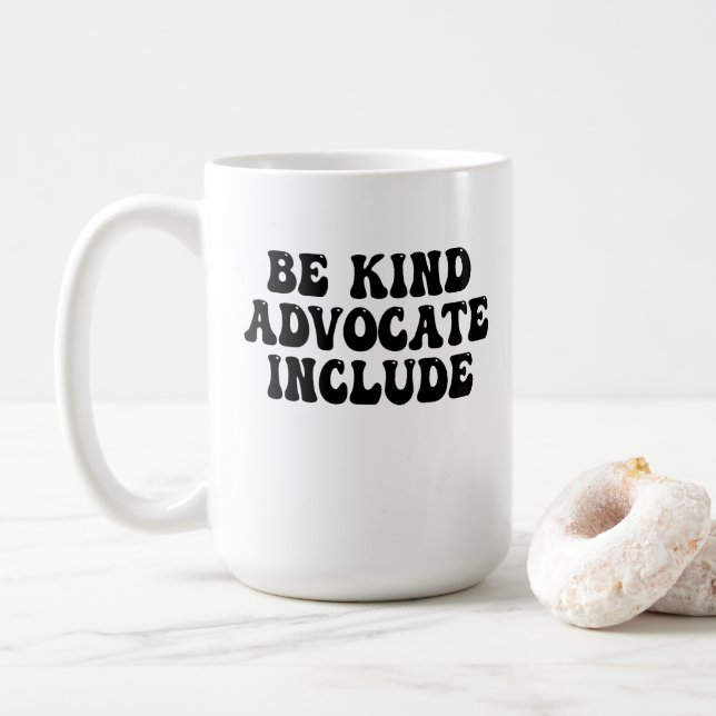 Mug Soyez gentil, défendez, incluez (Avec donut)