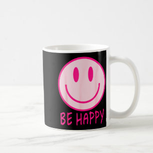 Mug Soyez heureux années 70 80 rose sourire visage heu