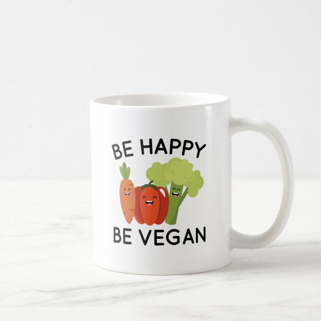 Mug Soyez Heureux d'être Vegan (Droite)