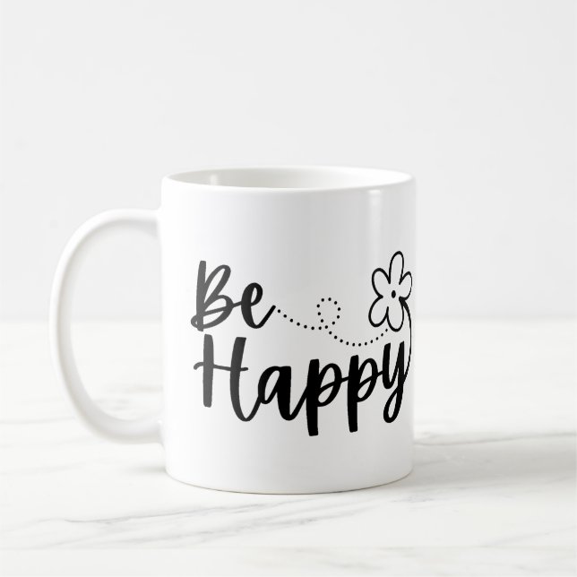 Mug Soyez heureux Printemps été (Gauche)