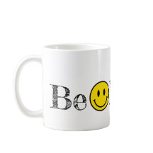 Soyez heureux Typographie Smile Face Emoji Coffee