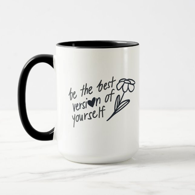 Mug Soyez la Meilleure Version de Vous-Même Motivation (Gauche)