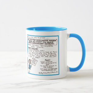 Mug "Soyez la millionième personne…" Attaquez (bleu