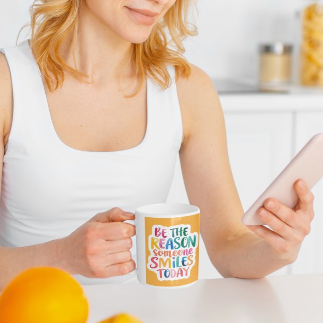 Mug Soyez La Raison Pour Laquelle Quelqu'Un Sourit Auj (Encourage kindness with this, "Be the reason someone smiles today" mug! )
