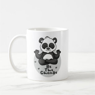 Mug Soyez Le Changement Kawaii Drôle Panda Faisant Des