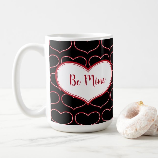 Mug Soyez les coeurs de conception graphique de mine (Avec donut)