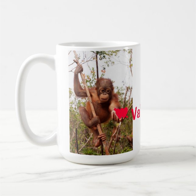 Mug Soyez ma fan d'orang-outan de Valentine (Gauche)