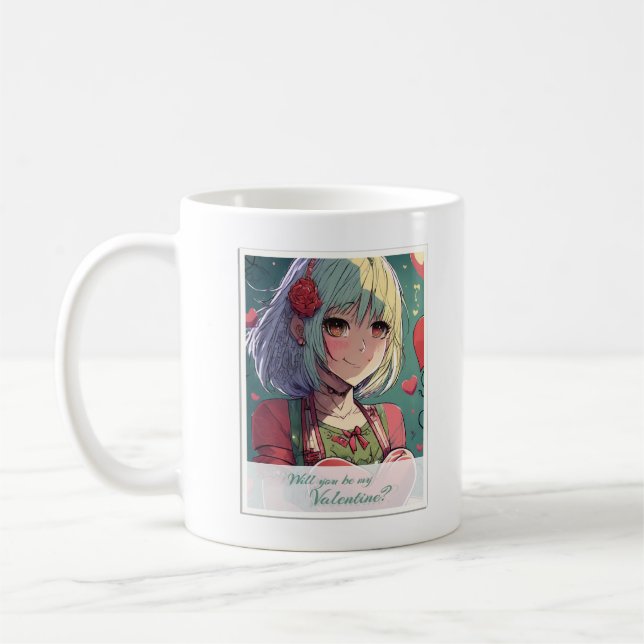 Mug Soyez ma Saint-Valentin dans le style Manga 33420 (Gauche)